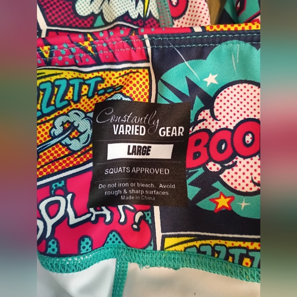 Constantly Varied Gear Comic Pop Art Colorful Womens Leggings Size Large - Picture 2 of 6